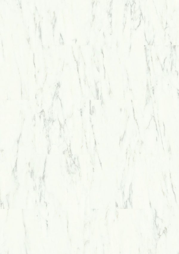 Quick Step Alpha Vinyl Tiles AVST40136 Carrara Marmer Wit 1