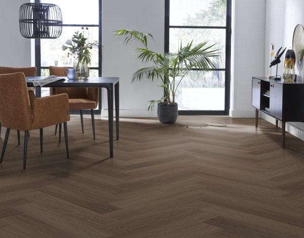 All-in Deal Ambiant Spigato Estino Visgraat Dryback Brown 1615 PVC vloer - Afbeelding 4