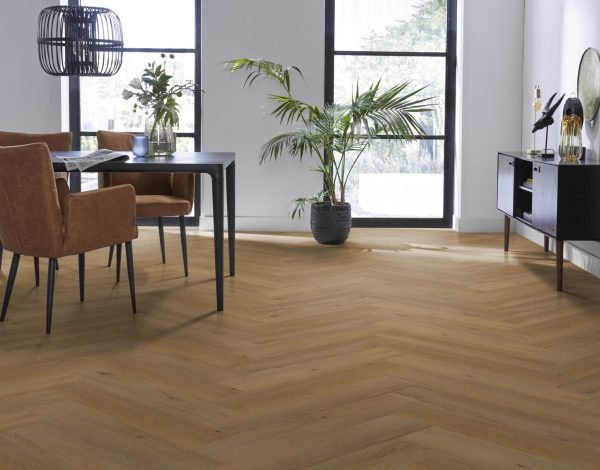 Ambiant Spigato Vivero Visgraat Dryback Dark Oak 1823 PVC vloer - Afbeelding 4