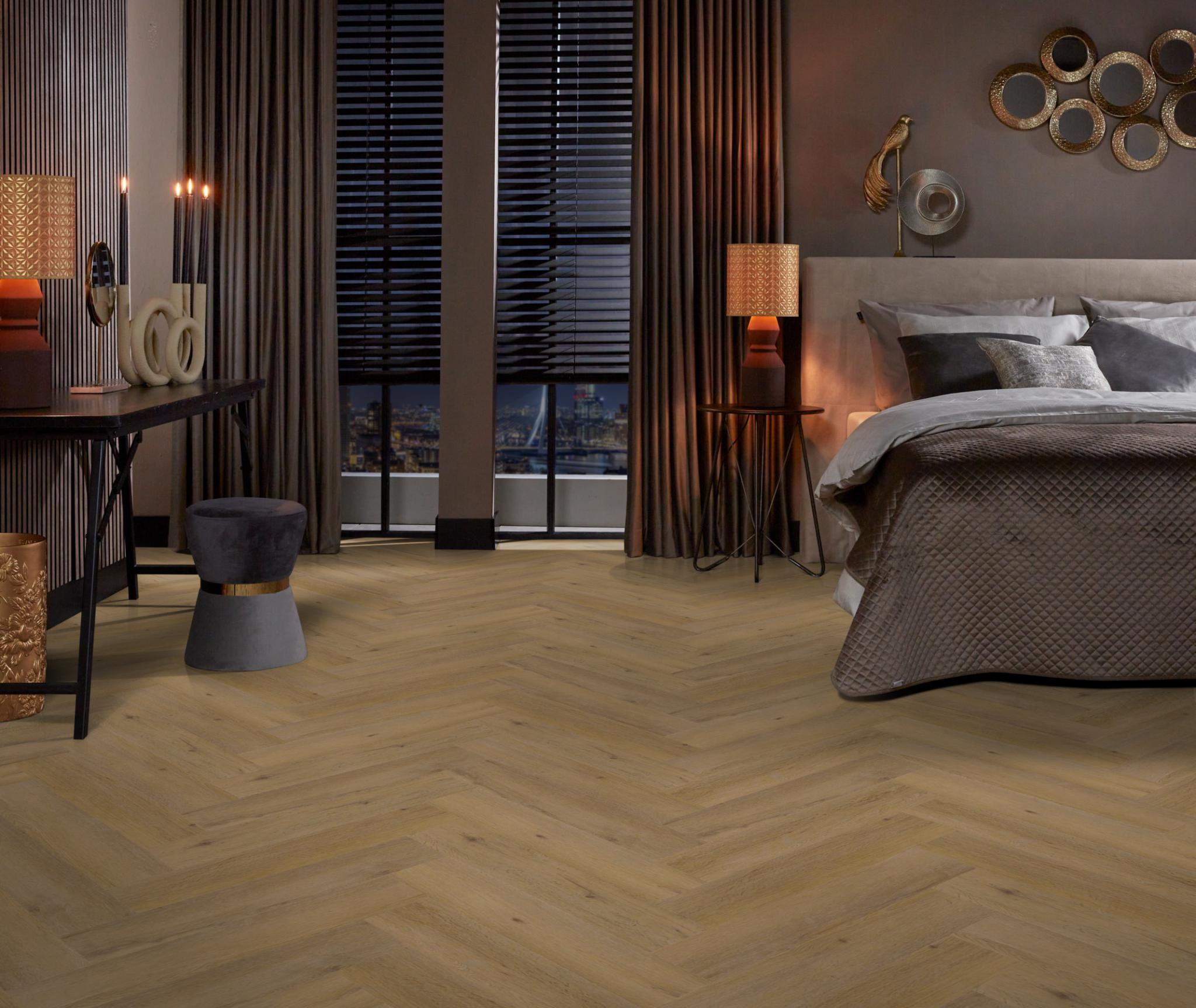Ambiant Spigato Vivero Visgraat Dryback Dark Oak 1823 PVC vloer - Afbeelding 2