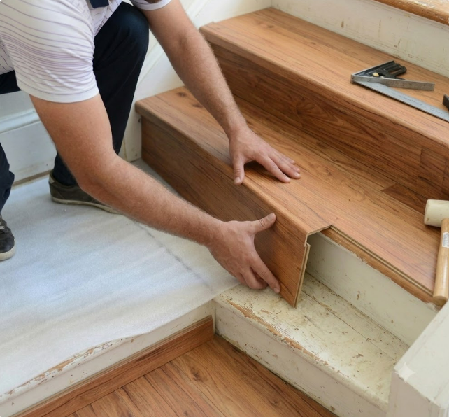 foto van evim vloeren traprenovatie service